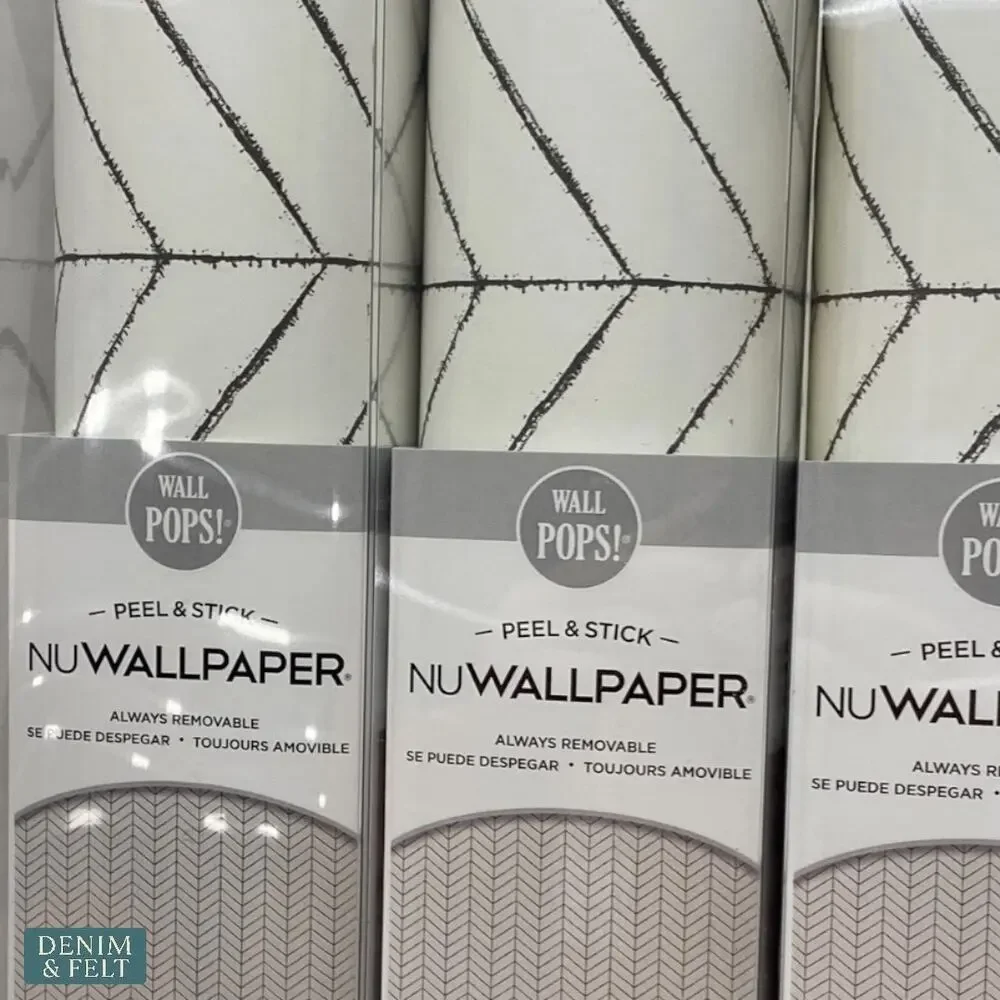 WallPops NuWallpaper Harper Grey Peel & Stick Removable Wallpaper Roll NEW